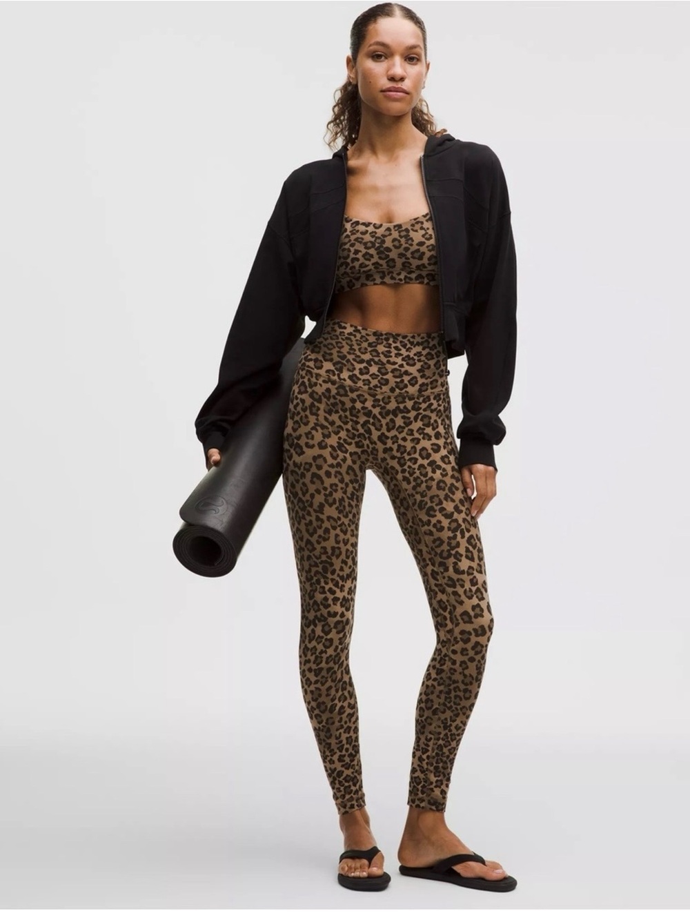 lululemon athletica Leopard Print High-Rise Leggings - Brown/Black